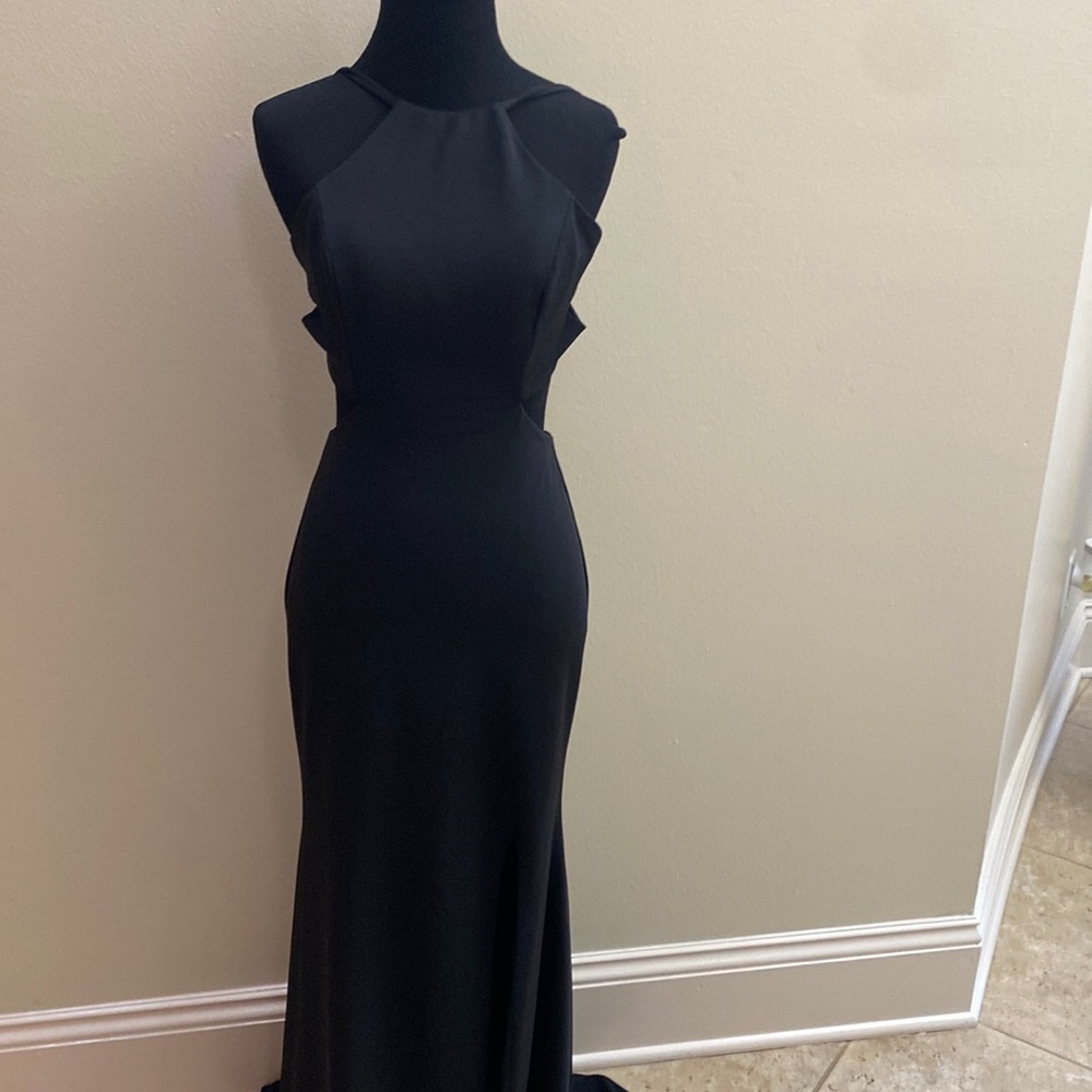 Nox Anabel formal black leggings long dress. Backless.Like new.